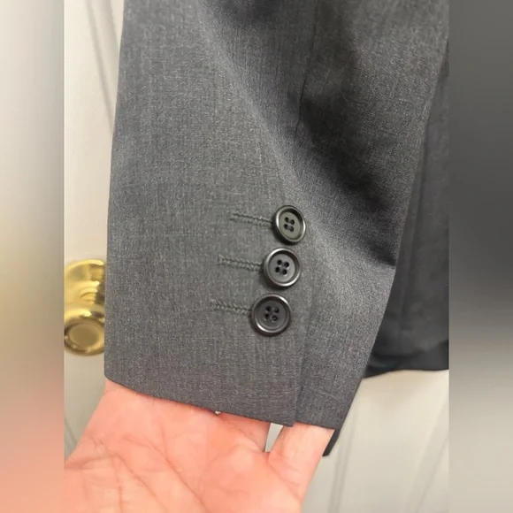 Rogatis Loro Piana Super 120s Gray Wool Blazer Size 40R Luxury Italian